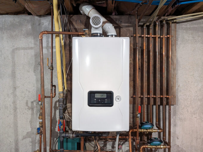water heater in the basement of a home in San Diego